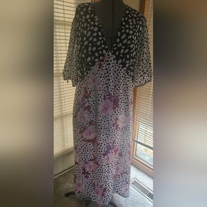 NEON ROSE column dress SZ 22 NBW